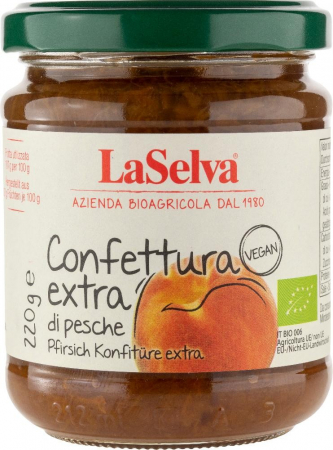 Tendinte - Dulceata bio extra de piersici, 220g LaSelva