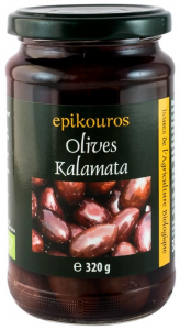Masline - Masline bio Kalamata in saramura, 320g Epikouros