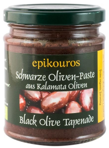 Conserve, Pateuri, creme tartinabile - Epikouros - Pasta Tapenade din masline Kalamata negre, BIO, 320g