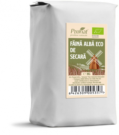 Orez, Faina si Premixuri - Faina alba bio de secara, 1kg Pronat