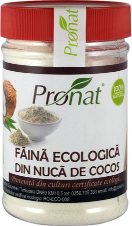 Orez, Faina si Premixuri - Faina bio din nuca de cocos, 130g Pronat