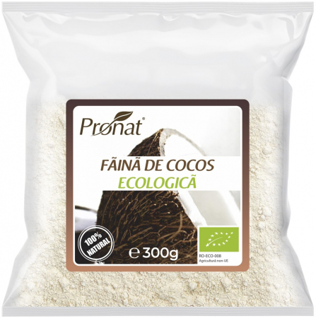 Orez, Faina si Premixuri - Faina bio din nuca de cocos, 300g Pronat