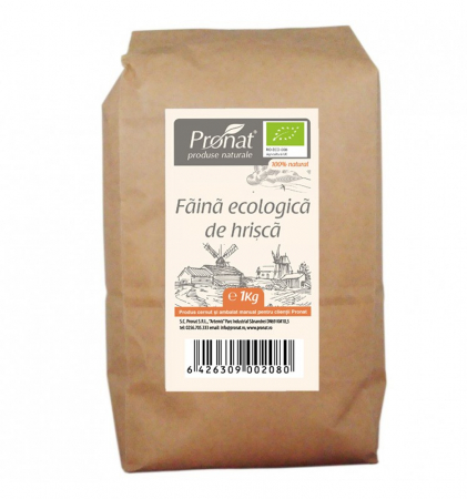 Orez, Faina si Premixuri - Faina de hrisca, bio, 1kg Pronat