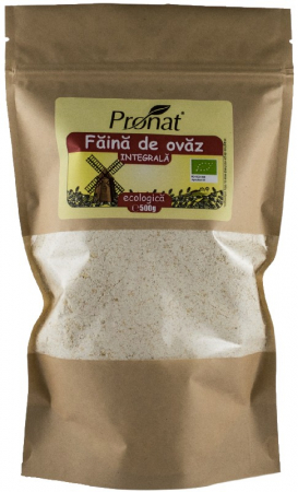 Orez, Faina si Premixuri - Faina integrala de ovaz bio, 500g Pronat
