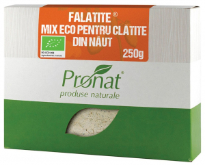 Orez, Faina si Premixuri - Falatite Mix bio din faina de naut cu condimente pentru clatite, 250g Pronat