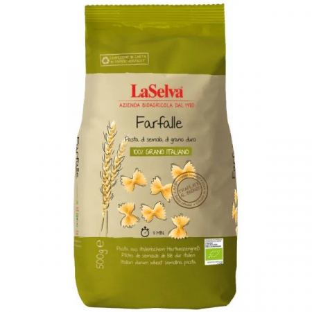 Tendinte - Farfalle bio din grau dur, 500g LaSelva