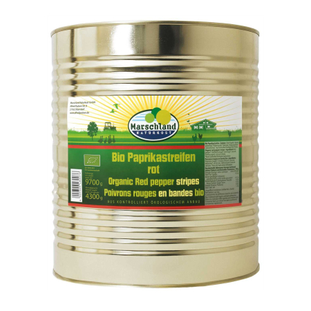 Tendinte - Fasii de ardei rosu bio, 10200ml, Marschland Naturkost