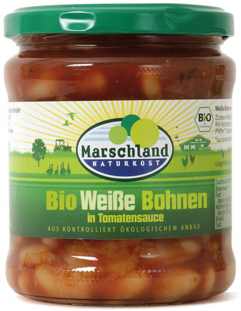 Conserve, Pateuri, creme tartinabile - Fasole alba bio in sos de rosii, 350g Marschland Naturkost