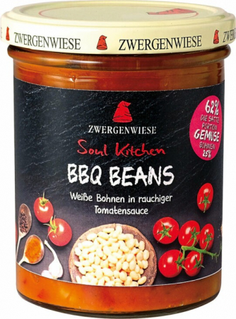 Conserve, Pateuri, creme tartinabile - Fasole alba bio in sos de rosii BBQ, 370g Zwergenwiese