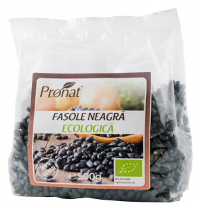 Leguminoase si seminte - Fasole neagra bio, 500g Pronat