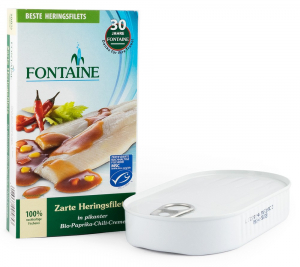 Alimente de baza - File de hering in sos bio cu ardei iute, 200g Fontaine