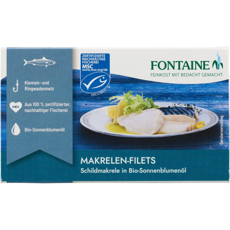 Alimente - File de macrou fara piele, fara oase in ulei bio de floarea-soarelui