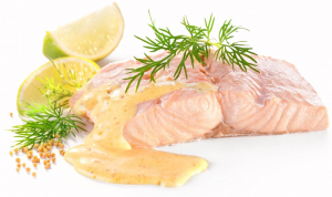 File de somon salbatic in sos bio cu miere si mustar, 200g Fontaine [1]