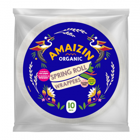 Semipreparate - Foi bio din tapioca si orez pentru pachetele de primavara, 100g Amaizin