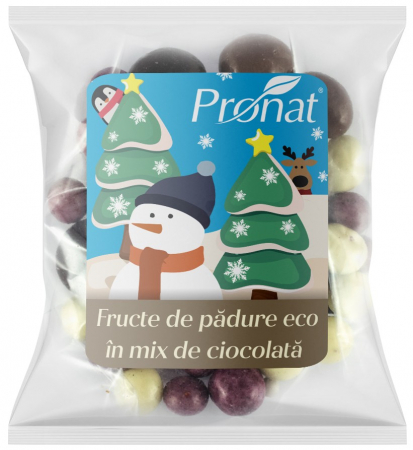 Ciocolata - Fructe de padure bio in mix de ciocolata, 100g Pronat