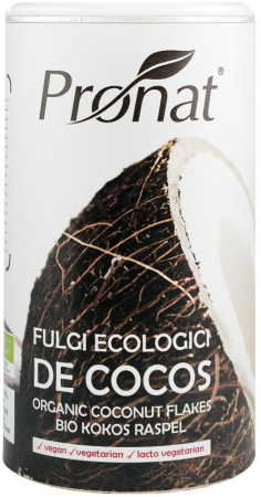 Ingrediente si produse patiserie - Fulgi bio de cocos, 150g Pronat