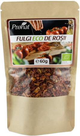 Leguminoase si seminte - Fulgi bio de rosii, 60g Pronat