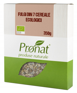 Cereale, fulgi din cereale, mic dejun - Fulgi bio din 7 cereale 350g Pronat