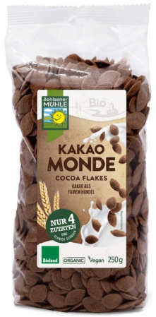 Cereale, fulgi din cereale, mic dejun - Fulgi crocanti bio cu cacao, 250g Bohlsener Muhle