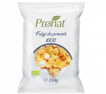Cereale, fulgi din cereale, mic dejun - Fulgi de porumb bio, 350g Pronat