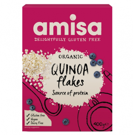 Cereale, fulgi din cereale, mic dejun - Fulgi de quinoa eco 400g AMISA
