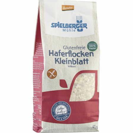 Cereale, fulgi din cereale, mic dejun - Fulgi mici de ovaz bio integrali fara gluten Demeter