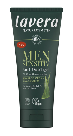 Ingrijire personala - Gel de dus bio Men Sensitiv 3 n 1, 200ml Lavera