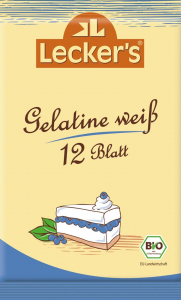 Fermenti si gelifianti - Gelatina alba bio 12 foi 20g Lecker's
