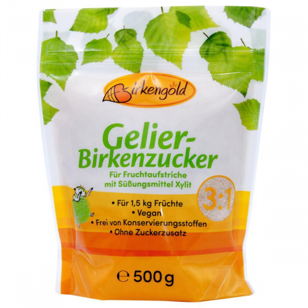 Zahar si indulcitori - Gelifiant cu zahar de mesteacan 3:1, 500g Birkengold