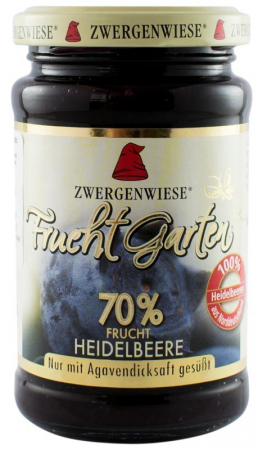 Fara zahar - Gem bio de afine, indulcit cu sirop de agave, 225g Zwergenwiese