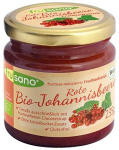 Dulceturi, gemuri, compoturi - Gem bio de coacaze rosii, 235g Frusano