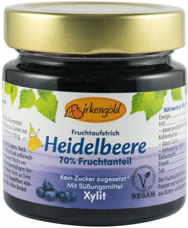 Dulceturi, gemuri, compoturi - Gem de afine, 200g Birkengold