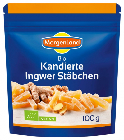 Tendinte - Ghimbir bio, confiat, 100g Morgenland