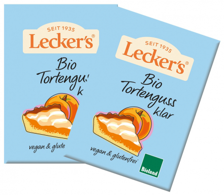 Ingrediente si produse patiserie - Glazura de gelatina bio transparenta 2x10g Lecker's
