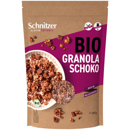 Alimente - Granola cu ciocolata, fara gluten, eco