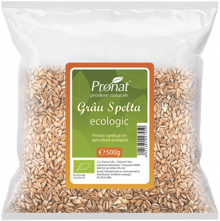 Cereale, fulgi din cereale, mic dejun - Grau spelta bio 500g Pronat
