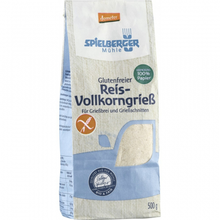 Orez, Faina si Premixuri - Gris din orez bio FARA GLUTEN Demeter
