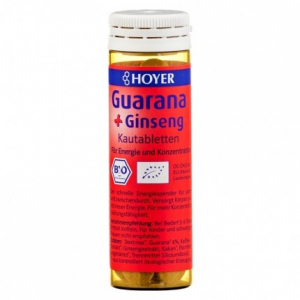 Guarana si ginseng - Guarana si ginseng tablete bio masticabile, 60 tb. Hoyer