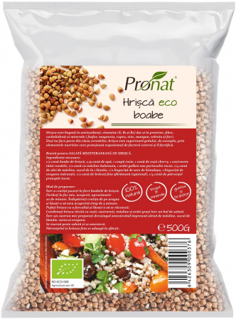Leguminoase si seminte - Hrisca bio, 500g Pronat