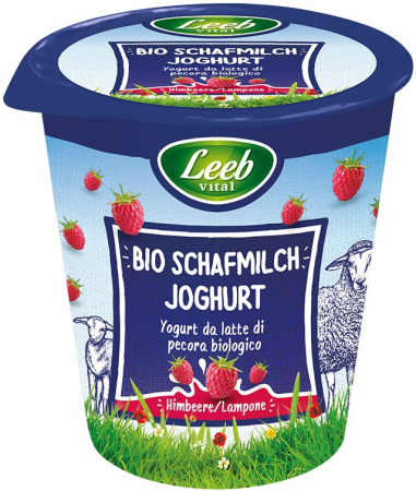 Tendinte - Iaurt bio din lapte de oaie cu zmeura, 125g Leeb Vital