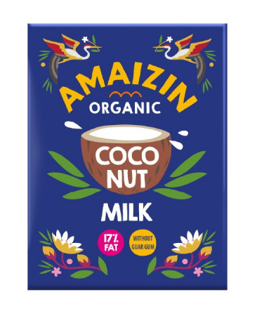 Bauturi vegetale - Lapte bio de cocos 17% grasime, 200ml Amaizin