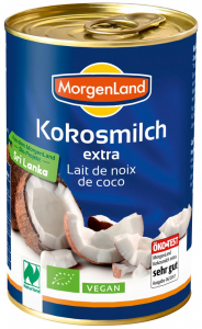 Bauturi vegetale - Lapte de cocos bio Extra, 400ml Morgenland