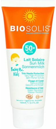 Lapte de soare cu protectie solara pentru copii, SPF 50+, 100ml Biosolis [1]
