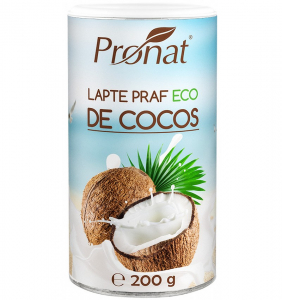 Sare si inlocuitori - Lapte praf bio de cocos, 200g Pronat