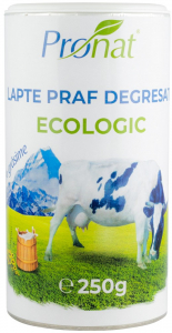 Lactate - Lapte praf bio degresat, 1% grasime, 250g Pronat
