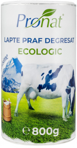 Lactate - Lapte praf bio degresat, 1% grasime, 800g Pronat