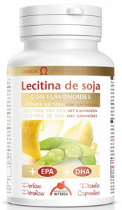 Suplimente si Remedii - Lecitina de soia cu flavonoide + EPA + DHA, 144g Dieteticos Intersa