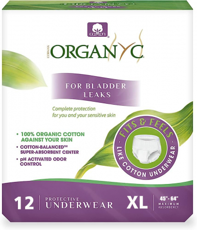 Ingrijire personala - Lenjerie intima de protectie pentru incontinenta urinara, 12 buc. marimea XL, Organyc