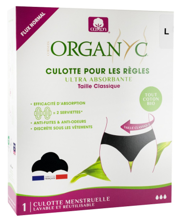 Ingrijire personala - Lenjerie intima pentru perioada menstruala, talie clasica, marimea L, Organyc