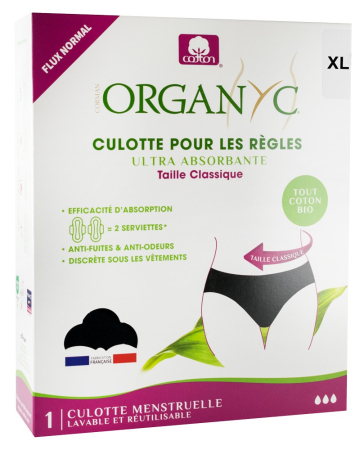 Lenjerie intima pentru perioada menstruala, talie clasica, marimea XL, Organyc [1]